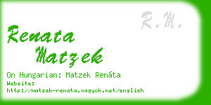 renata matzek business card